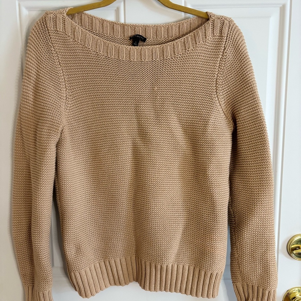 Vintage Talbots Beige Crew neck knitted sweater women’s size L